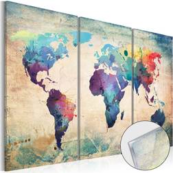 Artgeist Rainbow Map multifarvet Billede