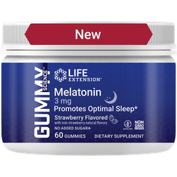 Life Extension Gummy Science, Melatonin, Strawberry, 3 mg 60 stk