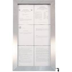 Securit 6xA4 STAINLESS STEEL informationsdisplay