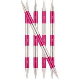Knitpro SmartStix Aluminium Strømpepinde 14cm Pink