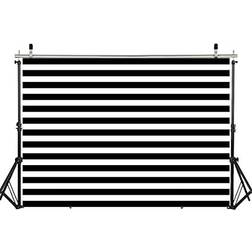 WOLADA 7x5FT Black and White Stripe Photo Backdrop Striped Photography Backdrop Birthday Party Photography Backdrop Wedding Decoration Photo Backdrop Baby Shower Backdrop Studio Props 11090