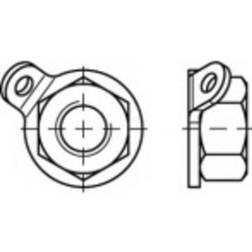 Toolcraft TO-5380401 Muttrar med lås M6 88153 Rostfritt stål A2 25 st