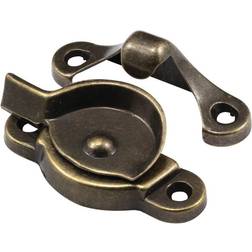 Prime-Line 1-15/16 Antique Brass Diecast Zinc Double Hung Sash Lock with Cam-Action