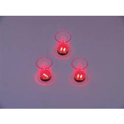 Europalms LED Glass 2oz with Dice Play, red Dekoration