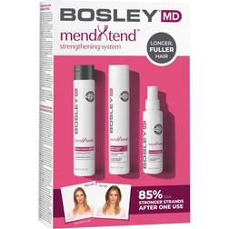 Bosleymd MendXtend Strengthening System with Saw Palmetto & Hyaluronic Acid Prevents Breakage Promotes Growth Thicker, Fuller