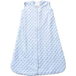 HALO Sleep Sleepsack Plush Dot Velboa Wearable Blanket, TOG 1.5, Blue, Medium