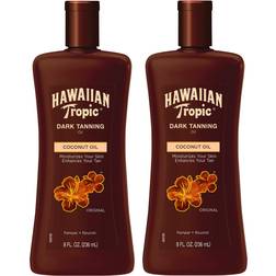 Hawaiian Tropic Tropic Dark Tanning Sun Care Moisturizing Oil 8 Ounces, 2 Count
