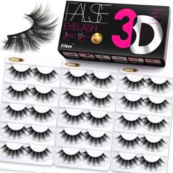 Eliace Eliace Faux Mink False Eyelashes Wispies Natural 3D Mink Lashes Light & Fluffy Cat Eye Lashes Pack & Vegan Fake Eyelashes 15 Pairs Dubai