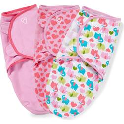 SwaddleMe Original Swaddle – Size Small/Medium 0-3 Months 3-Pack (Elephant Hearts)