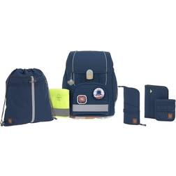 Lässig 7-delat skolväskset barn/skolset Boxy Unique navy, marinblå, Einheitsgröße, Avslappnad