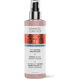 Advanced Clinicals Vitamin C + Ferulic Acid C-Glow Toner. Facial Toner Antioxidant