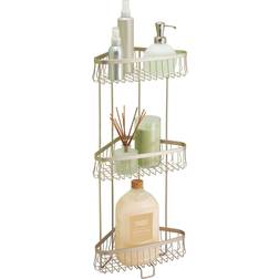 iDESIGN York Metal Wire Corner Standing Shower Caddy Shelf