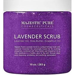 Majestic Pure Lavender Oil Body Scrub Exfoliator with Shea Butter and Grapefruit Oil