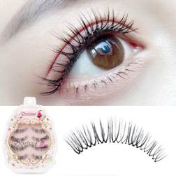 Dorisue Short natural eyelashes false eyelashes natural wispy lashes 4 eyelashes pack lashes pack