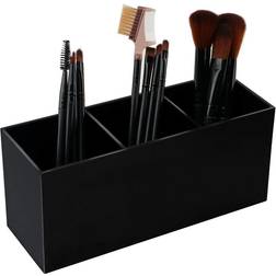 Weiai Black Makeup Brush Holder Organizer 3 Slot