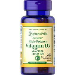 Puritan's Pride High-Potency Vitamin D3 1000 IU, 200