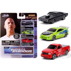 Jada Fast and the Furious Nano Hollywood Rides 3-Pack Set A