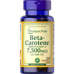 Puritan's Pride Beta-Carotene 25,000 IU Softgels