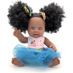 Orijin Bees Fro Puffy 12" Baby Bee Doll Black Hair with Brown Eyes