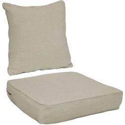 Sunnydaze 2-Piece Replacement Chair Cushions Beige (61x61)