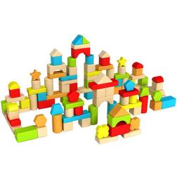 Fat Brain Toys Timber Blocks 100 Piece Wooden Block Set Baby & Gifts for Ages 1 to 2