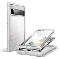 i-Blason Ares Series Designed Case for Google Pixel 6 Pro 2021 Release Full-Body Rugged Clear Bumper Case with Built-in Screen Protector (Gray)