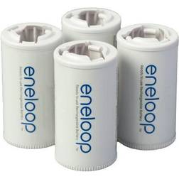 Panasonic BQ-BS2E4SA eneloop C Size Battery-Adapters for Use With eneloop Ni-MH-Rechargeable AA Battery Cells, 4 Pack