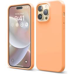 Elago iPhone 14 Pro Max Case Liquid Silicone Case Full Body Protective Cover Shockproof Slim Phone Case Anti-Scratch 6.7 inch (Orange)