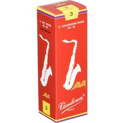 Vandoren Java Red Tenor Saxophone Reeds Strength 3, Box Of 5