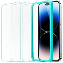ESR ESR Tempered-Glass Screen Protector Compatible with iPhone 14 Pro Max, with Easy Installation Frame, Military-Grade Protection, Ultra Tough, Scratch Resistant, 3 Pack