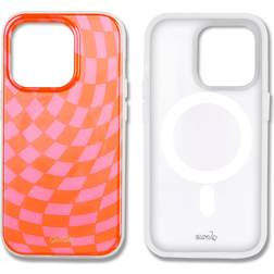 SONIX Case for iPhone 14 Pro Max 10ft Drop Tested Checkered Orange Pink
