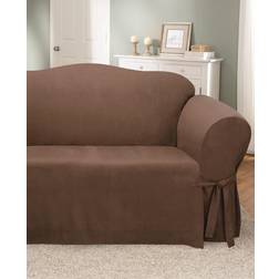 Sure Fit Faux-Suede Loose Chair Cover Brown