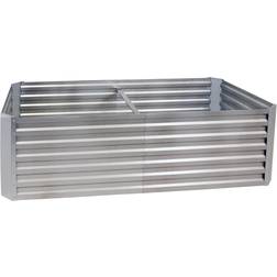 Sunnydaze Decor Sunnydaze 71 35.5 Silver Galvalume Galvanized Steel Raised Garden Bed