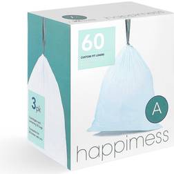 Happimess HPM3000-7.9GAL-TRASH-BAG Custom Fit 60 Count 7.9 Gallon Drawstring Trash