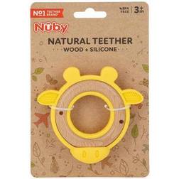 Nuby Silicone and Wood Animal Teether Giraffe