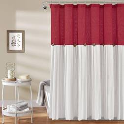 Lush Decor 72"x72" Linen Button Shower