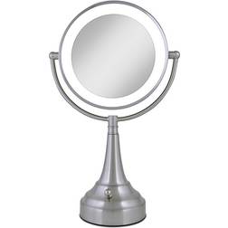 Zadro Led Classic 10X/1X Cordless Dual-Sided Vanity Mirror In Satin Nickel Satin Nickel