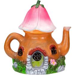 Northlight 7 Solar Lighted Flower Tea Pot Garden