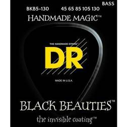 DR Strings BLACK BEAUTIES Black Coated 5-String Bass Strings Medium (45-130)