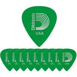 D'Addario Planet Waves 6DGN4-10,85 mm Duralin Precision Medium Picks Grön (förpackning med 10)