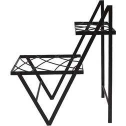 Achla Designs 30.5" Tall Modern Zig Zag Duet Iron Plant Stand