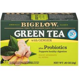 Bigelow Green Tea with Ginger Plus Probiotics 18pcs 1pack