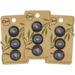 Dritz 20mm Recycled Hemp Round Buttons Black