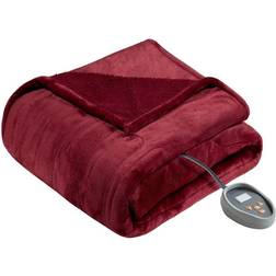 Beautyrest Queen Electric Microlight to Berber Blankets Red