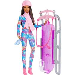 Barbie Brunette with sleigh