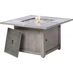 Alfresco Cheyenne 40 Square Aluminum Propane Gas Fire Pit Chat