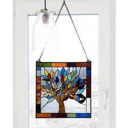 River of Goods World Tree Window Panel Wall Decor 18x18"