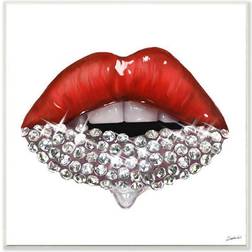 Stupell Industries Glam Lips with Glistening Cosmetic Stones Ziwei Li Wall Decor 30.5x30.5cm