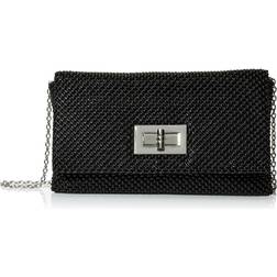 Jessica McClintock Gunne Sax Beaded Mesh Flap Clutch, Black