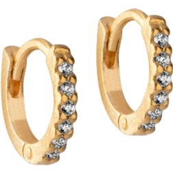ENAMEL Copenhagen Petite Flora Hoops 6mm - Gold/Transparent